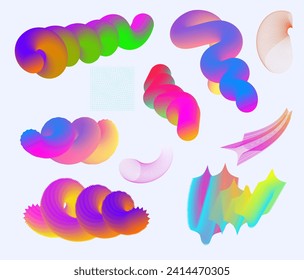 elementos de diseño de conjuntos vectoriales de mezcla de colores	