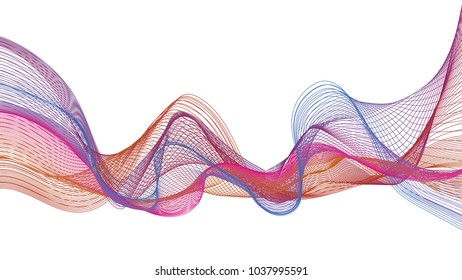colorful blended gradient colors wave shape