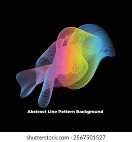 Colorful Blending Line Pattern Background Design