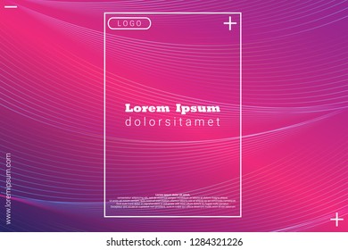 colorful blending Wavy abstract geometric background. line holograph shapes composition.  Suitable For Wallpaper  Banner  Card  Book Illustration  Web Landing Page  and Other Related Creative