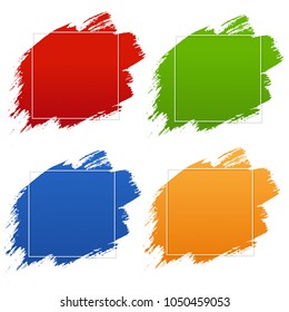 Colorful Blobs Banner Set, Vector Illustration