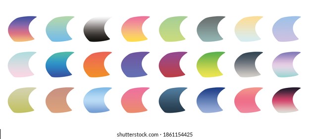 Colorful blobs of paint isolated on white background
