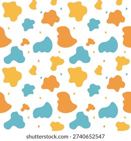 colorful blobs seamless pattern background