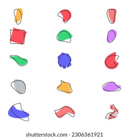 colorful blobs vector element for poster decoration