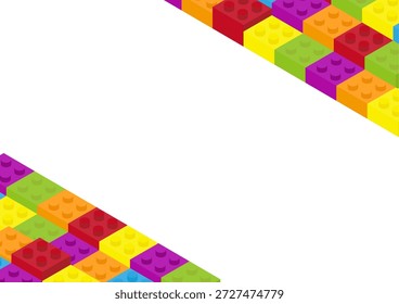 Es material de fondo de bloque colorido.