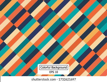 Colorful block vintage  background vector