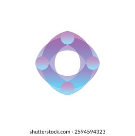 colorful blockchain logo - blockchain technology logo