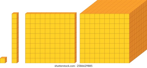 Colorful blocks illustrating mathematical concepts and quantities