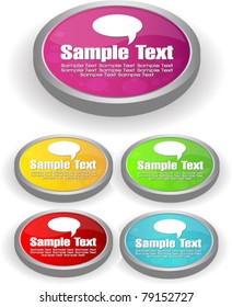 colorful blog button set