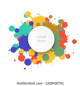 colorful blots background. holi. vector illustration