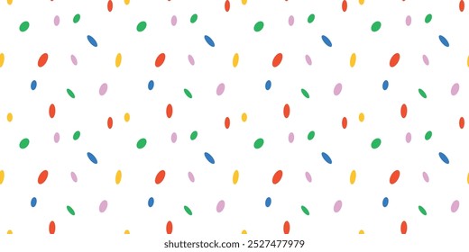 Colorful blots on light background. Basic seamless pattern.
