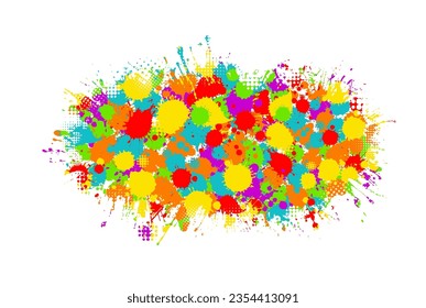 colorful blots on a white background. Vector illustration