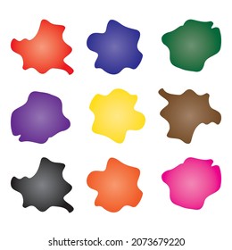 paleta de manchas coloridas, diseño vector abstracto