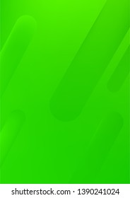 Colorful Blue A4 Background with Simple Fluid Shapes. Holographic Colour Gradient. Cool Abstract Background. Vector Illustration.