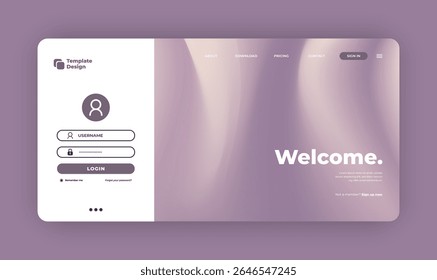 Colorful Blue Abstract Background with Creative Digital Interface and Business Growth Form Design, Sign in - Sign out