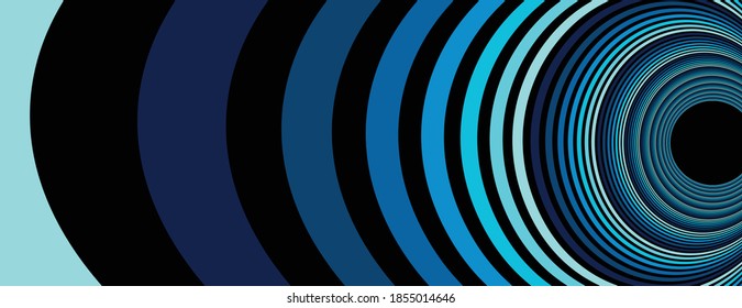 Coloridas líneas vectoriales abstractas psíquicas de ilusión óptica, curvas lineales surrealistas de arte op en perspectiva hiper3D, diseño distorsionado loco, delirio de alucinación de drogas.