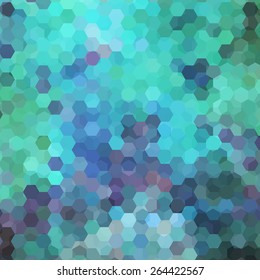 Colorful Blue background made of honeycombs 