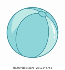 Colorful blue beach ball designed for outdoor fun, beach activities, and summer recreation, perfect for kids and adults alike.