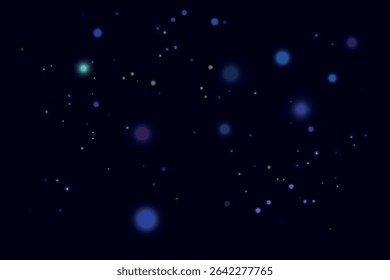 Colorful blue bokeh effect.Texture background abstract. Glitter and elegant for Christmas. Dust white. Sparkling magical dust particles. Magic concept. Vector