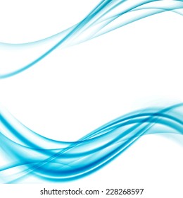 Colorful blue bright speed swoosh lines abstract. Vector illustration