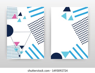 Colorful blue elements design for annual report, brochure, flyer, poster. Isolated blue elements on white background vector illustration flyer, leaflet, poster. Business abstract A4 brochure template.