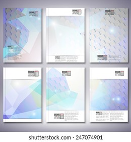 Colorful blue geometric background. Brochure, flyer or report for business, templates vector.