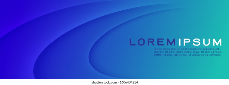 Colorful blue gradient background with dynamic curving shadow line effect. Abstract template and modern stylish texture for wallpaper, banner, card, book , landing page. Vector illuatration