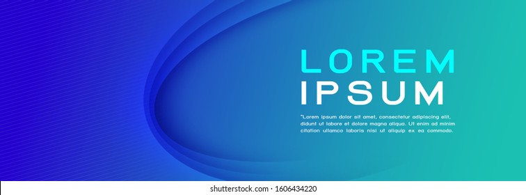 Colorful blue gradient background with dynamic curving shadow line effect. Abstract template and modern stylish texture for wallpaper, banner, card, book , landing page. Vector illuatration
