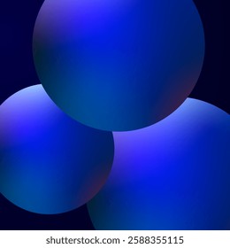 Colorful Blue Gradient Circle Background. Abstract Business Wallpaper. Vibrant. Vector Illustration