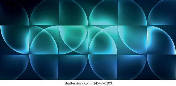 El neón azul colorido forma el triángulo redondo en un estilo moderno sobre fondo claro. Espacio oscuro, plantilla de tecnología futurista. Lámpara de neón. Efecto neón azul brillante.