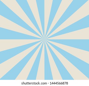 Colorful blue pastel sunburst vector abstract background, illustration, wallpaper, template. Swirl stripes in vintage style for montage, advertising your business, project or product