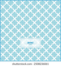 colorful blue pattern of abstract flower shape pattern