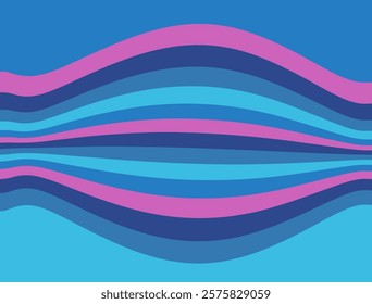 Colorful Blue and Pink Colors Wall Abstract Geometric Perspective Background