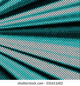 Colorful blue ray illustration. Spotted abstract background halftone effect. Sky light