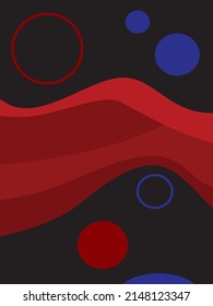 Colorful blue red minimalistic vector background