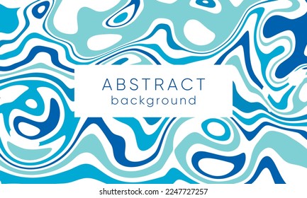 Colorful blue template banner. Design with liquid shape. Vector EPS10