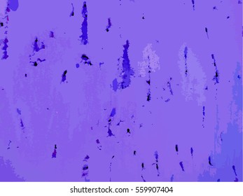 Colorful blue texture wall peeled paint and scratched. Vector illustration.