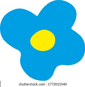 imagen de flor vectorial azul colorida