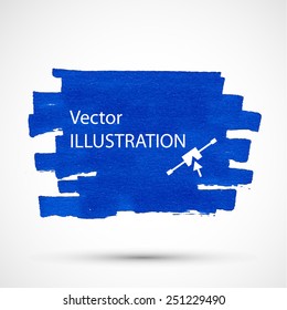 Colorful blue vector marker stain