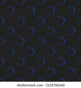 Colorful blueberry vector seamless pattern illustration. Fruits background. Lineart hand drawn backdrop.