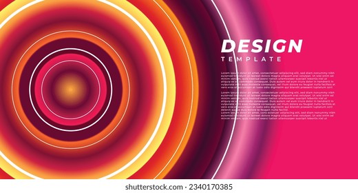 Colorful blur circle lines and layer background template copy space. Rounded banner or poster design for branding, advertisement, presentation, festival, or event graphic template
