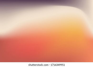 Colorful blur gradient background vector template with orange, white, purple, red colors