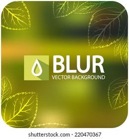 Colorful blur landscape background. Vector illustration