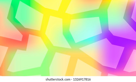 Colorful blurred background with cells, lines. Mosaic modern abstract gradient card. Business poster. Vector illustration.   
