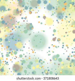 Colorful blurred background with snow overlay, seamless