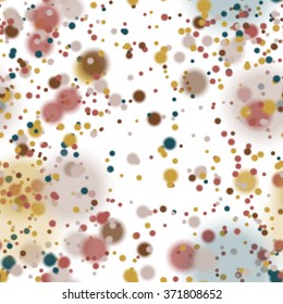 Colorful blurred background with snow overlay, seamless