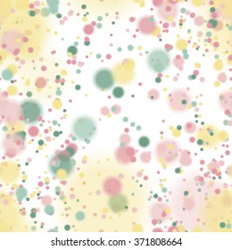 Colorful blurred background with snow overlay, seamless