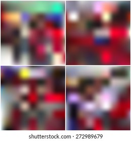 Colorful blurred backgrounds set.