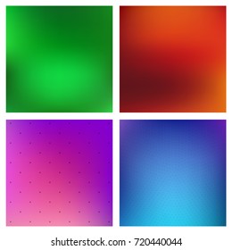 Colorful blurred backgrounds. Vector illustration of four colorful blurred background.
