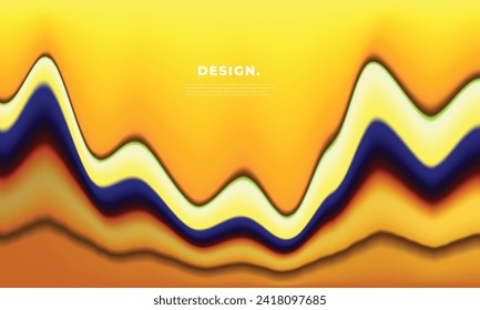 Colorful blurred fluid color gradient background. Abstract smooth color gradation backdrop. Wavy modern design for poster, banner, leaflet, cover, catalog, presentation, or flyer.